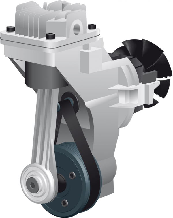 Mini-Air Compressor belt drive